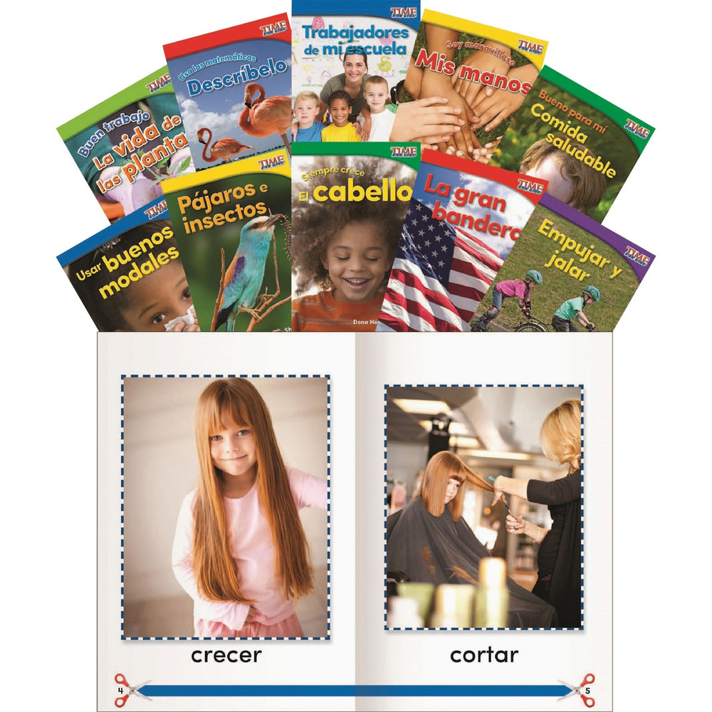 Shell Education 25871 Shell Education TIME For Kids Informational Text Grade K Readers Set 1 10-Book Spanish Set Printed Book