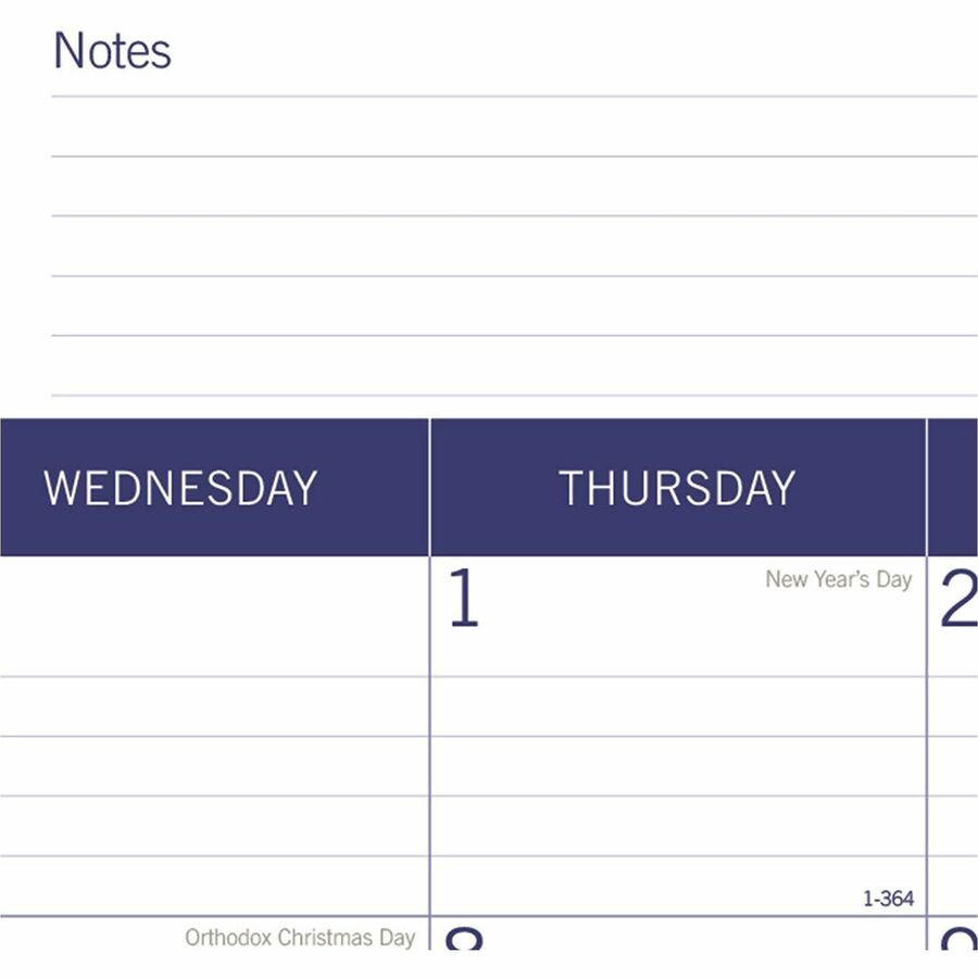 Dominion Blueline, Inc Blueline C177227 Blueline DuraGlobe Monthly Desk Pad Calendar