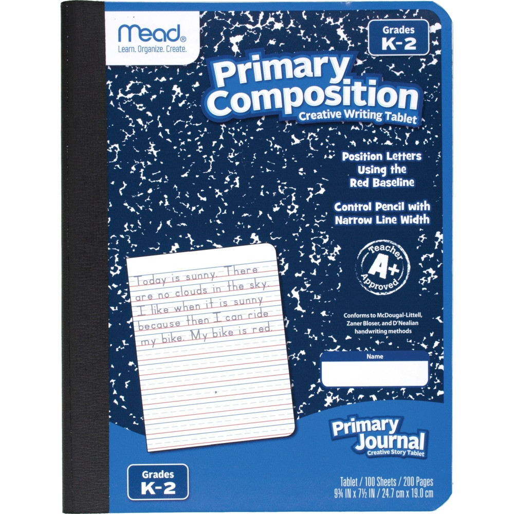 MEADWESTVACO CORP Mead 9902  Primary K-2 Creative Story Journal, 7 1/2in x 9 1/2in, 100 Sheets, Manuscript Alphabet