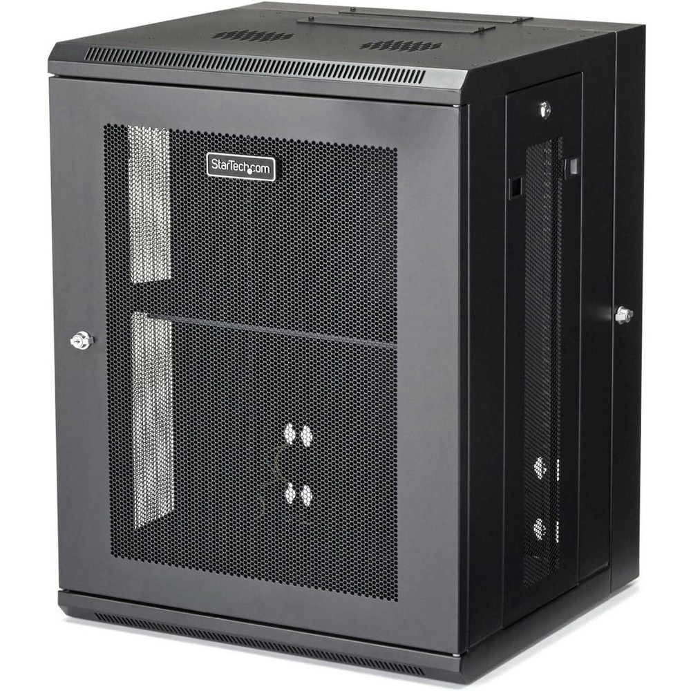 StarTech.com RK1520WALHM StarTech.com 4-Post 15U Wall Mount Network Cabinet, 19" Hinged Wall-Mounted Server Rack for Data / IT Equipment, Lockable Rack Enclosure