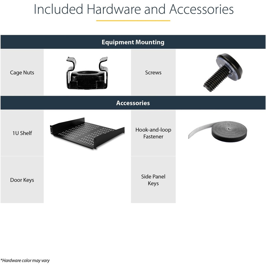 StarTech.com RK1520WALHM StarTech.com 4-Post 15U Wall Mount Network Cabinet, 19" Hinged Wall-Mounted Server Rack for Data / IT Equipment, Lockable Rack Enclosure