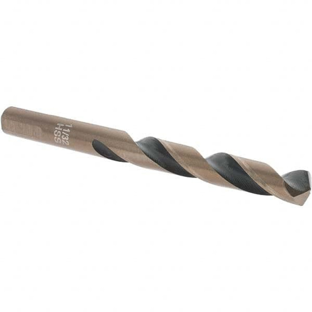 Import -20918-5 Mechanics Drill Bit: 11/32" Dia, 135 ° Point, High Speed Steel, Weldon Shank, Split Point