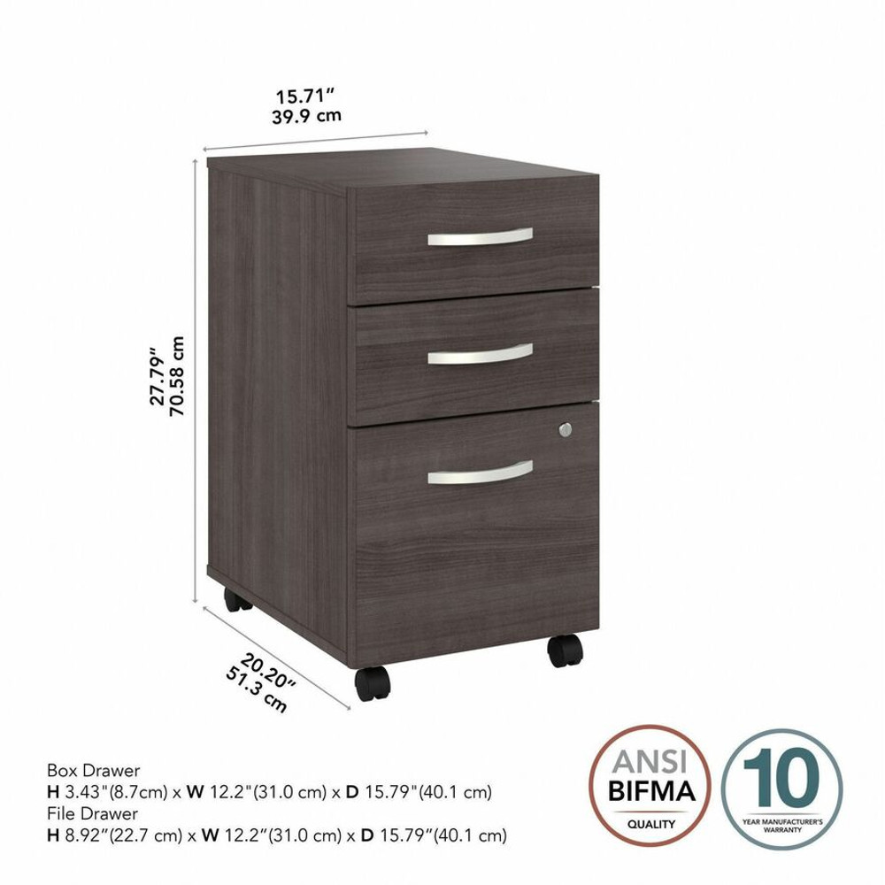 Bush Industries, Inc Bush Business Furniture SCF216SGSU Bush Business Furniture Studio C 3 Drawer Mobile File Cabinet