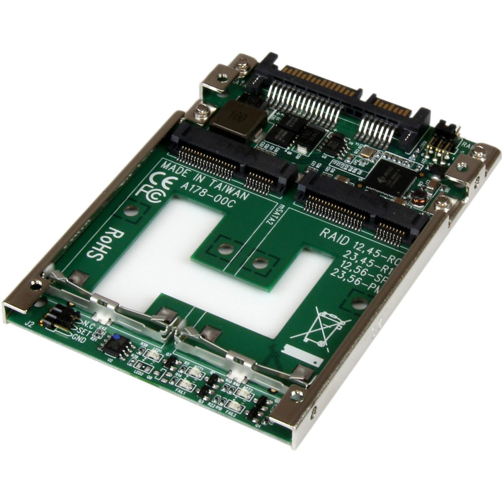 StarTech.com 25SAT22MSAT StarTech.com Dual mSATA SSD to 2.5" SATA RAID Adapter Converter