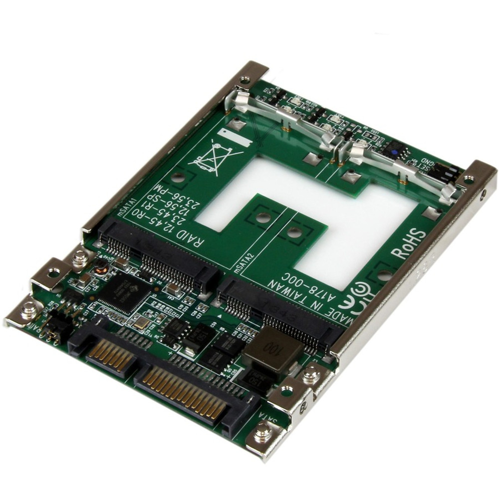 StarTech.com 25SAT22MSAT StarTech.com Dual mSATA SSD to 2.5" SATA RAID Adapter Converter