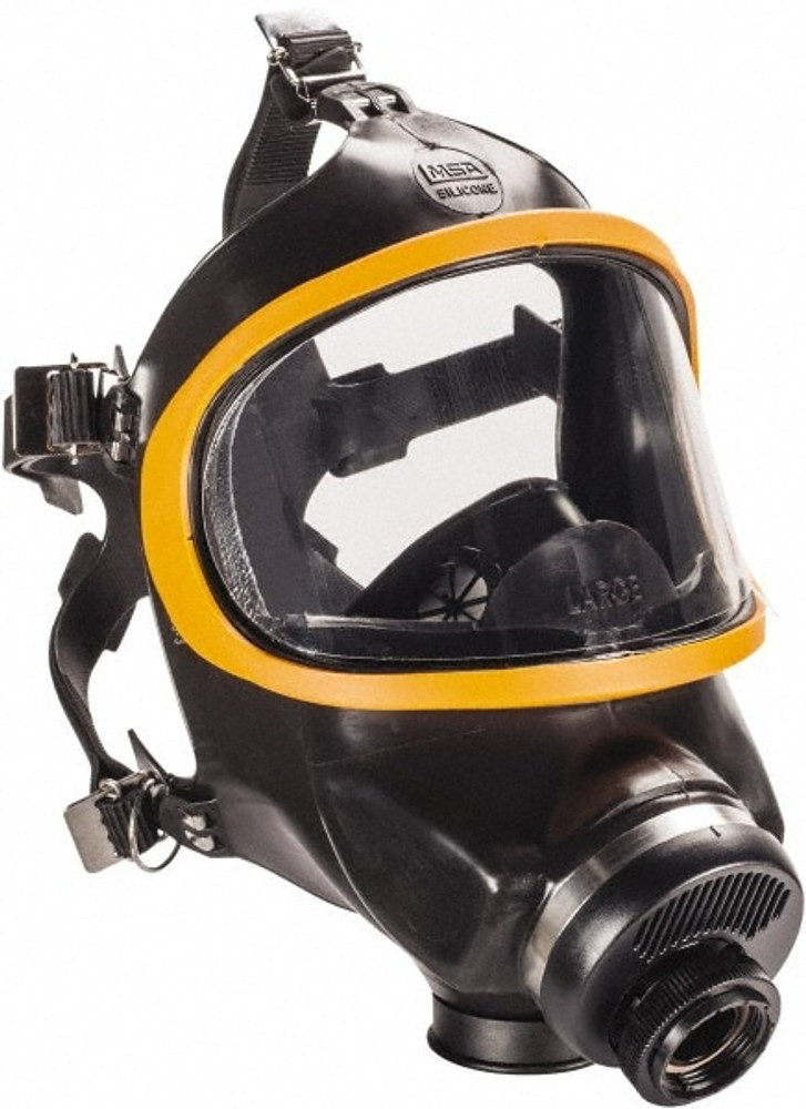 MSA 480255 Full Face Respirator: Silicone, Large