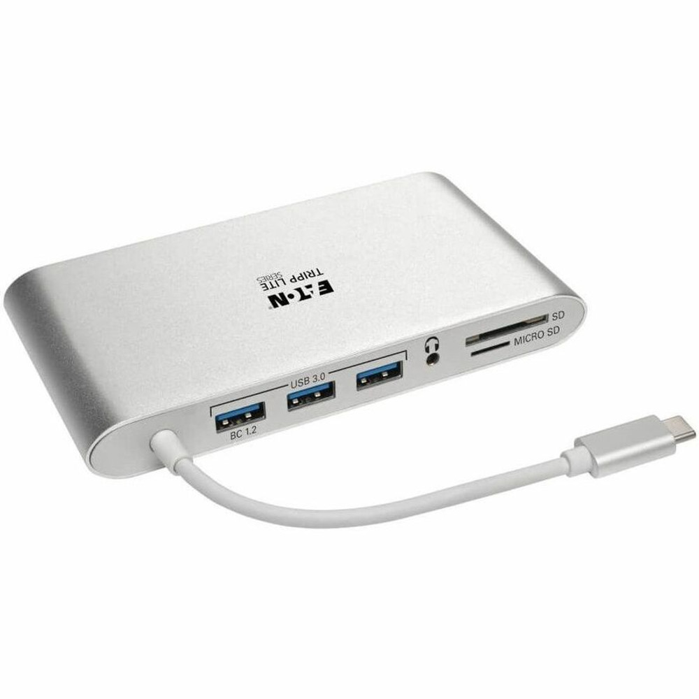 Tripp Lite by Eaton U442-DOCK1 Tripp Lite by Eaton USB-C Dock, Dual Display - 4K HDMI/mDP, VGA, USB 3.x (5Gbps), USB-A/C Hub, GbE, Memory Card, 100W PD Charging