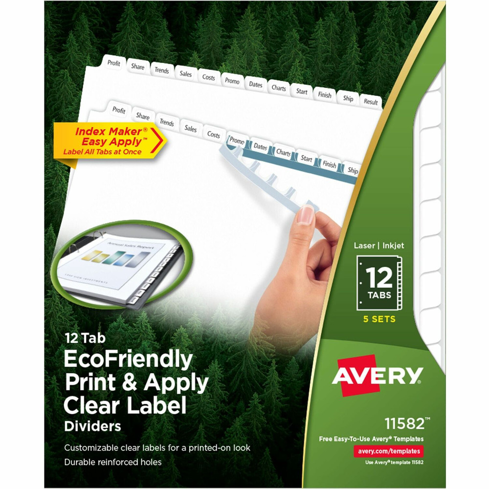 Avery Avery&reg; 11582 Avery&reg; Eco-friendly Index Makers Dividers