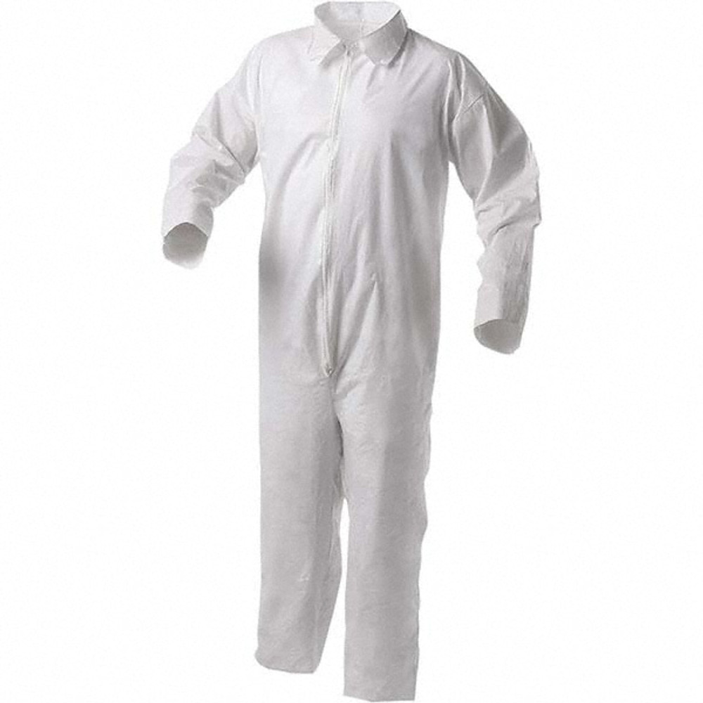 KleenGuard 38917 Disposable Coveralls: Size Medium, Film Laminate, Zipper Closure