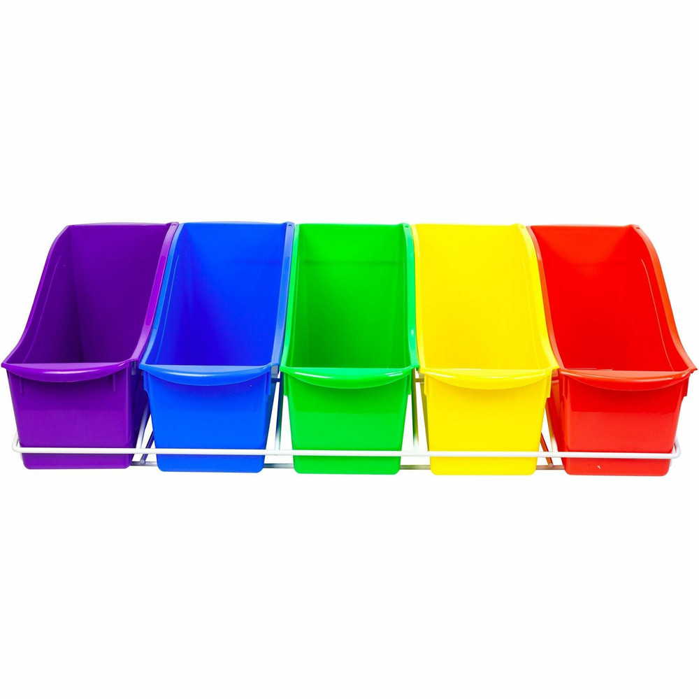 Storex Industries Corporation Storex 71125U01C Storex Large Book Bins Metal Shelf Rack