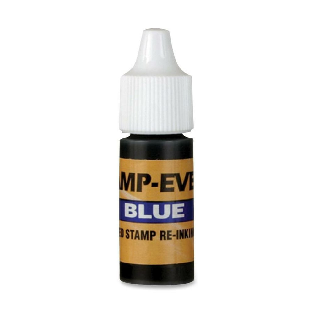 U.S. STAMP & SIGN IB61 Stamp-Ever Pre-inked Stamp Ink Refill - 1 Each - Blue Ink - 0.24 fl oz - Plastic