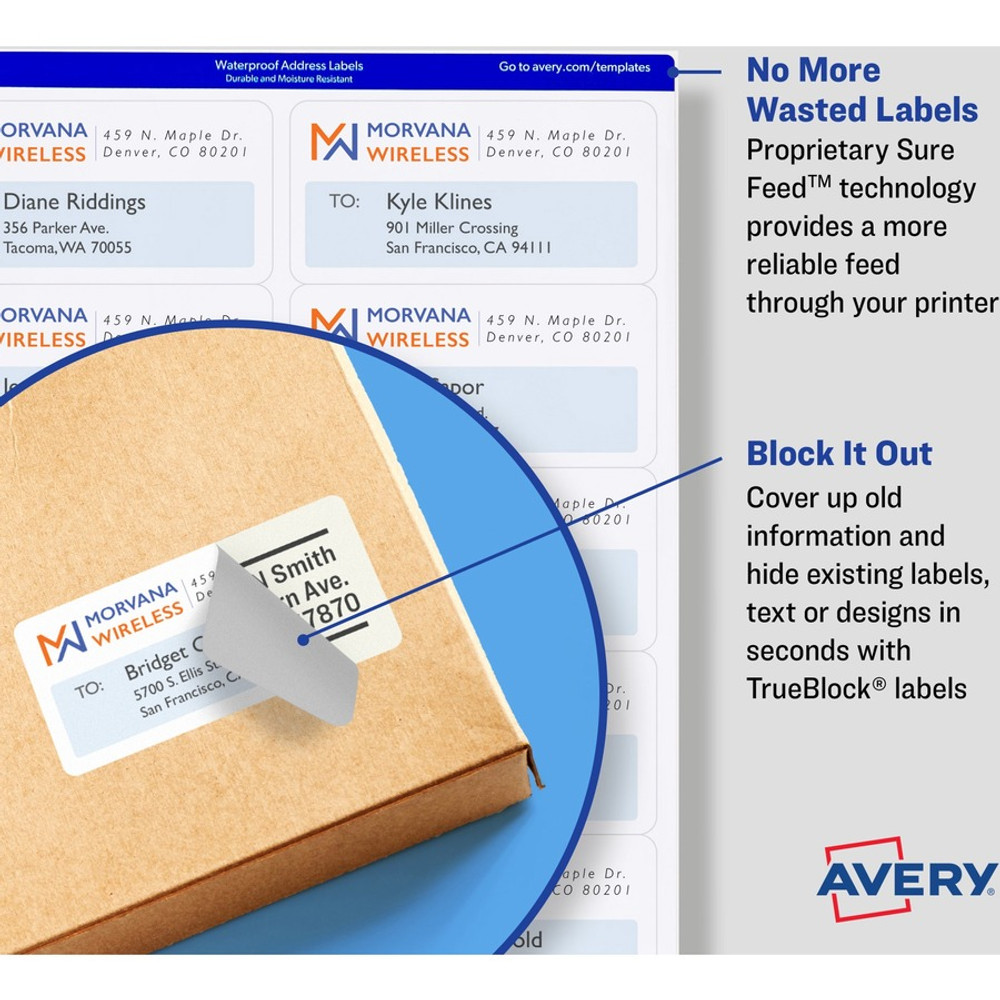 Avery Avery&reg; 5817 Avery&reg; Printable Shipping Labels, 2.5" x 4" , 800 Labels (5817)