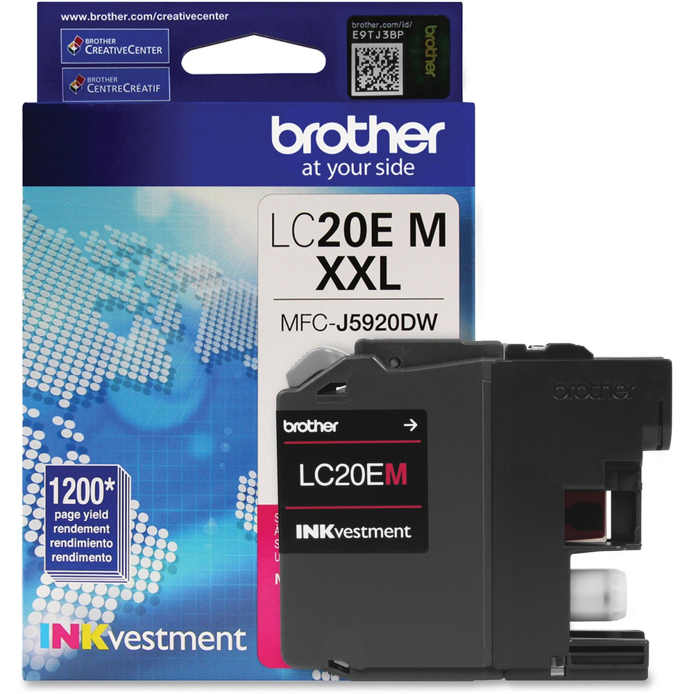 Brother Industries, Ltd Brother LC20EM Brother Genuine LC20EM INKvestment Super High Yield Magenta Ink Cartridge