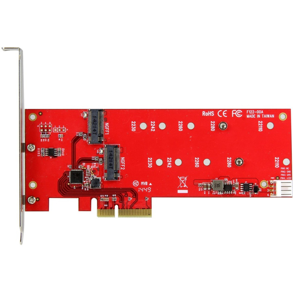 StarTech.com PEX2M2 StarTech.com 2x M.2 SATA SSD Controller Card - PCIe - PCI Express M.2 SATA III Controller - NGFF Card Adapter