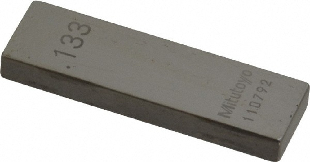 Mitutoyo 611173-541 Rectangle Steel Gage Block: 0.133", Grade AS-1