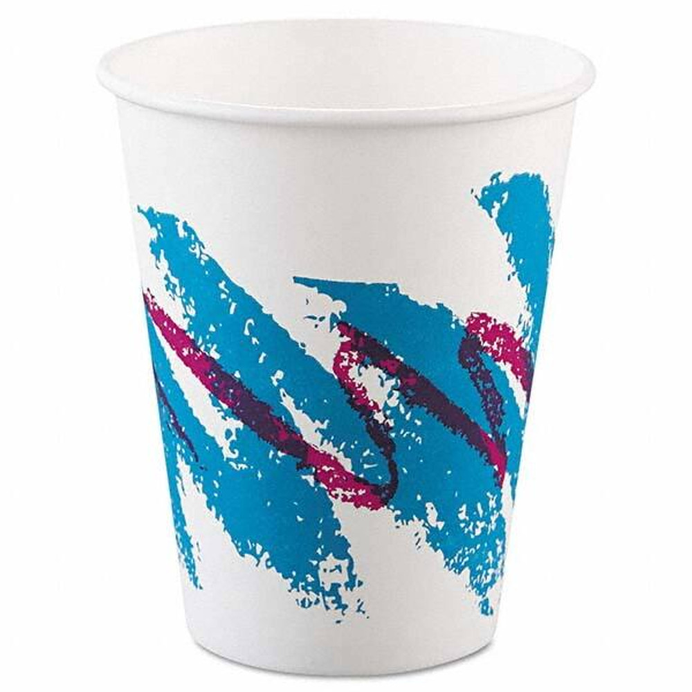 DART SCC378JZJ Jazz Paper Hot Cups, 8 oz, Polycoated, 50/Bag, 20 Bags/Carton