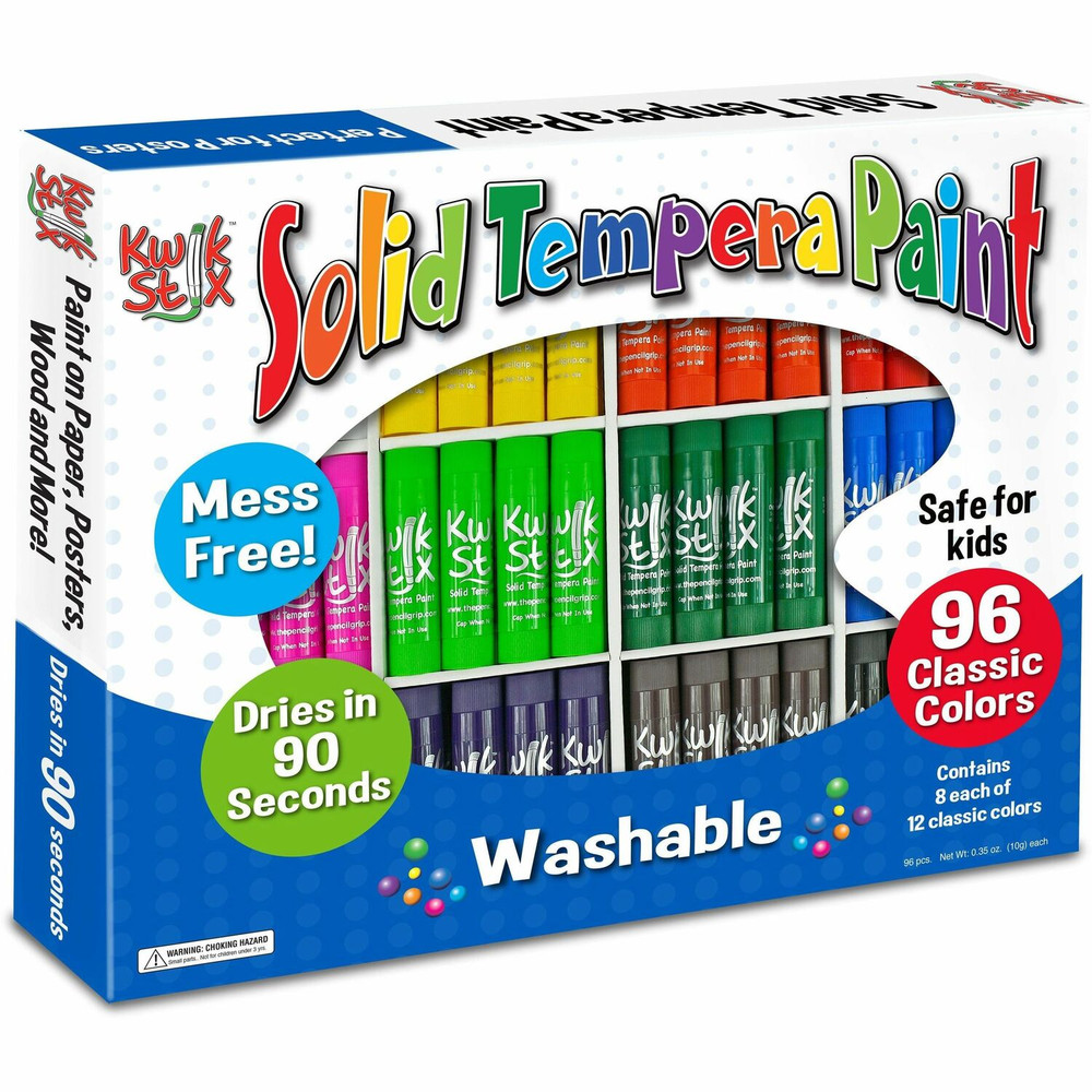 The Pencil Grip, Inc The Pencil Grip 696 The Pencil Grip Kwik Stix 96-Piece Tempera Paint Sticks