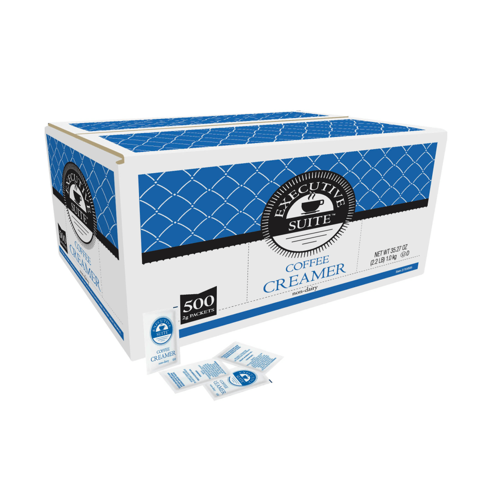 OFFICE DEPOT 91122 Executive Suite Non-Dairy Coffee Creamer, 0.07 Oz, Box Of 500 Packets