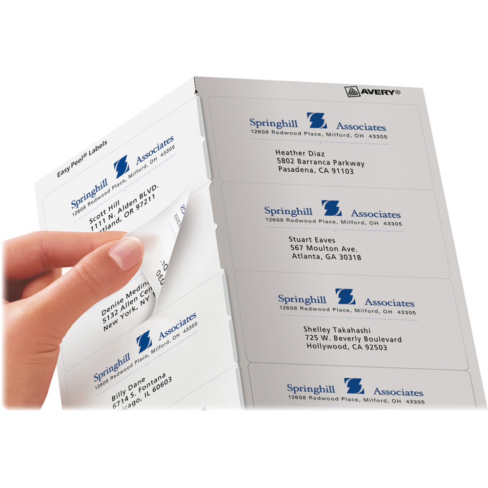 Avery Avery&reg; 8663 Avery&reg; Shipping Labels, Sure Feed, 2" x 4" , 100 Clear Labels (18663)