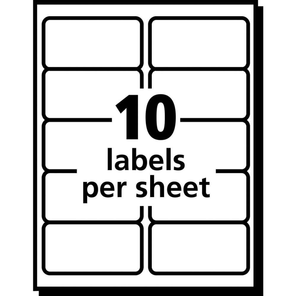 Avery Avery&reg; 8663 Avery&reg; Shipping Labels, Sure Feed, 2" x 4" , 100 Clear Labels (18663)