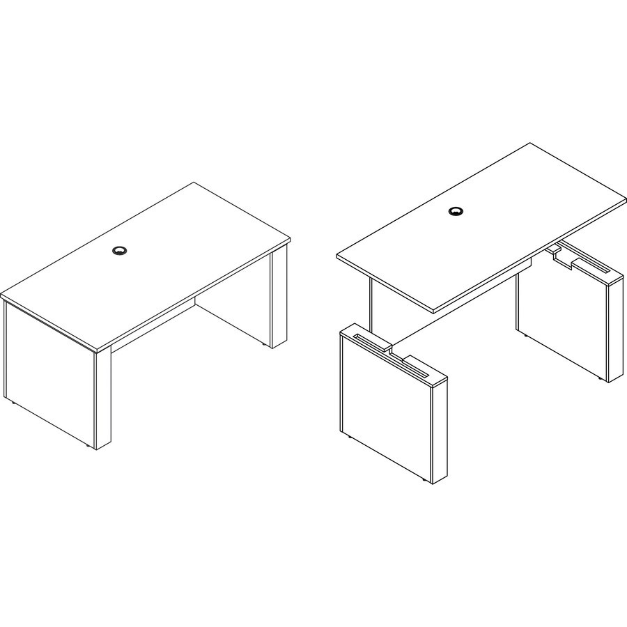 Lorell 69572 Lorell Essentials Series Sit-to-Stand Desk Shell
