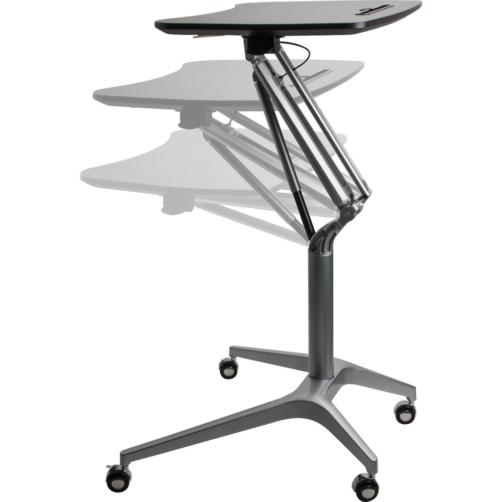 Lorell 84838 Lorell Gas Lift Height-Adjustable Mobile Desk