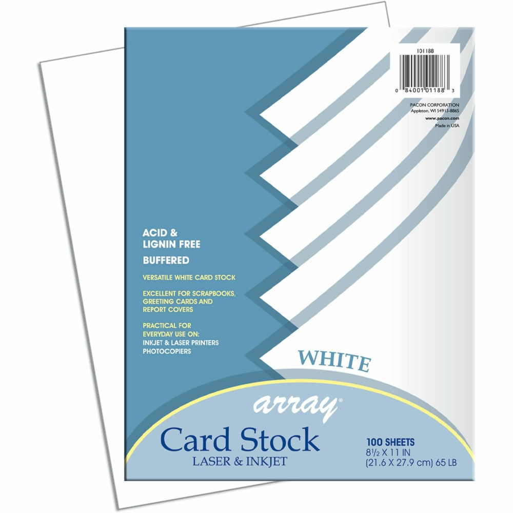 Dixon Ticonderoga Company Dixon 101188 Pacon Cardstock Sheets - White