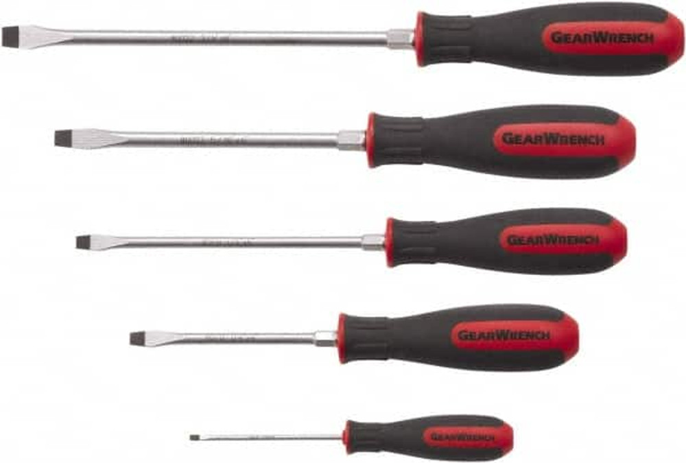 GEARWRENCH 80053H Screwdriver Set: 5 Pc, Slotted