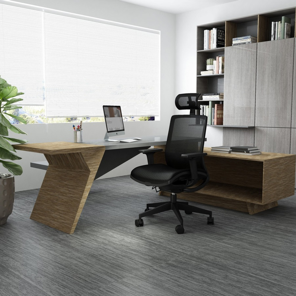 Lorell 03208 Lorell Mesh High-Back Task Chair With Headrest