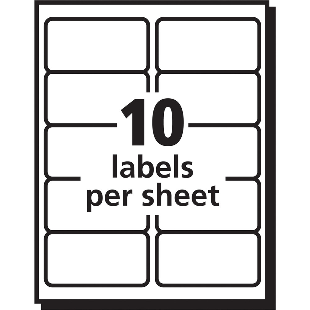 Avery Avery&reg; 5663 Avery&reg; Clear Shipping Labels, Sure Feed, 2" x 4" , 500 Labels (5663)