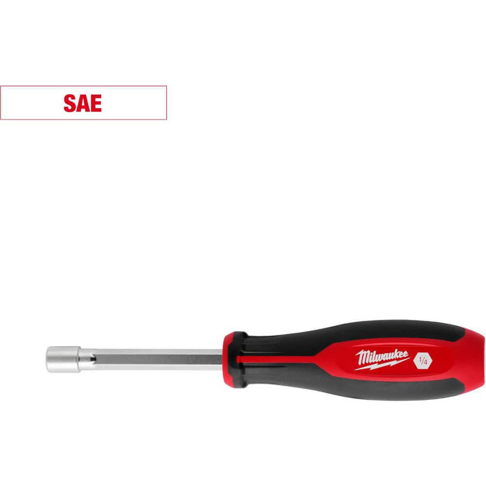 Milwaukee Tool 48-22-2451 Nutdrivers; Tool Type: Nut Driver ; Size (Decimal Inch): 1/4 ; Shaft Type: Hollow ; Shaft Length: 7.2000 ; Overall Length (Decimal Inch): 7.2000 ; Handle Type: Tri-Lobular