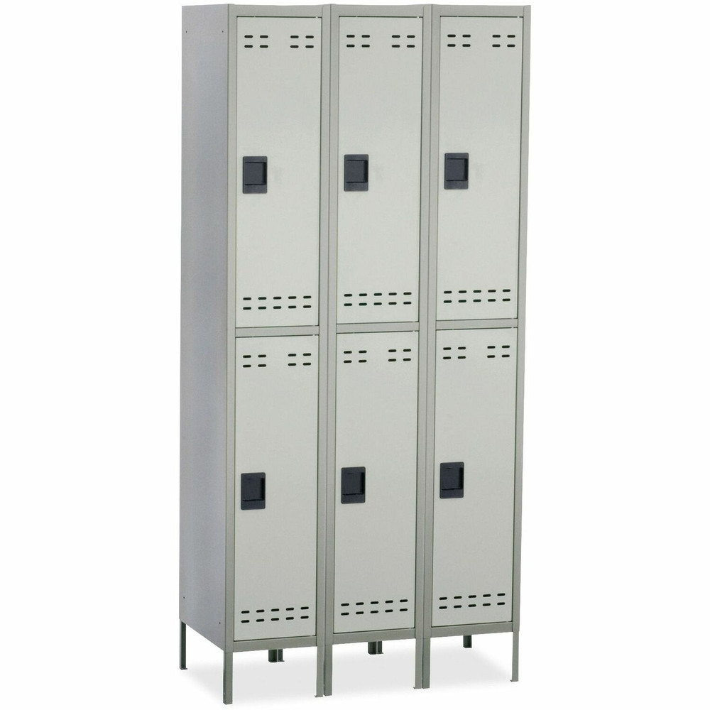 Safco Products Safco 5526GR Safco Double-Tier Two-tone 3 Column Locker with Legs