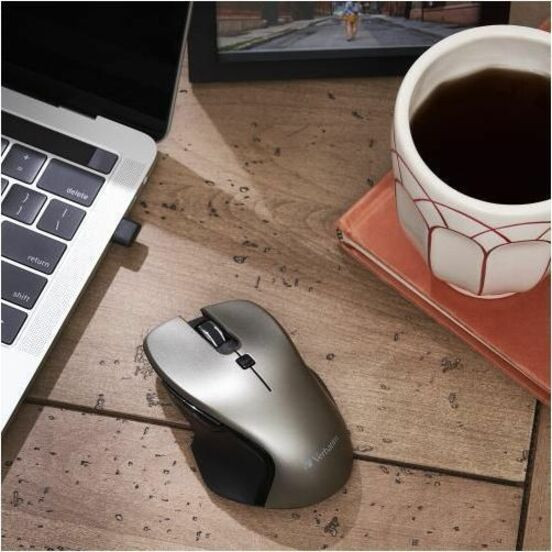 Verbatim America, LLC Verbatim 70245 Verbatim USB-C&trade; Wireless Blue LED Mouse - Graphite