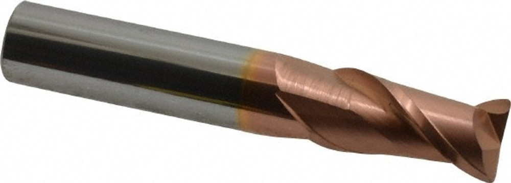 Accupro 12181475 Corner Radius End Mill: 1/2" Dia, 1" LOC, 0.03" Radius, 2 Flutes, Solid Carbide