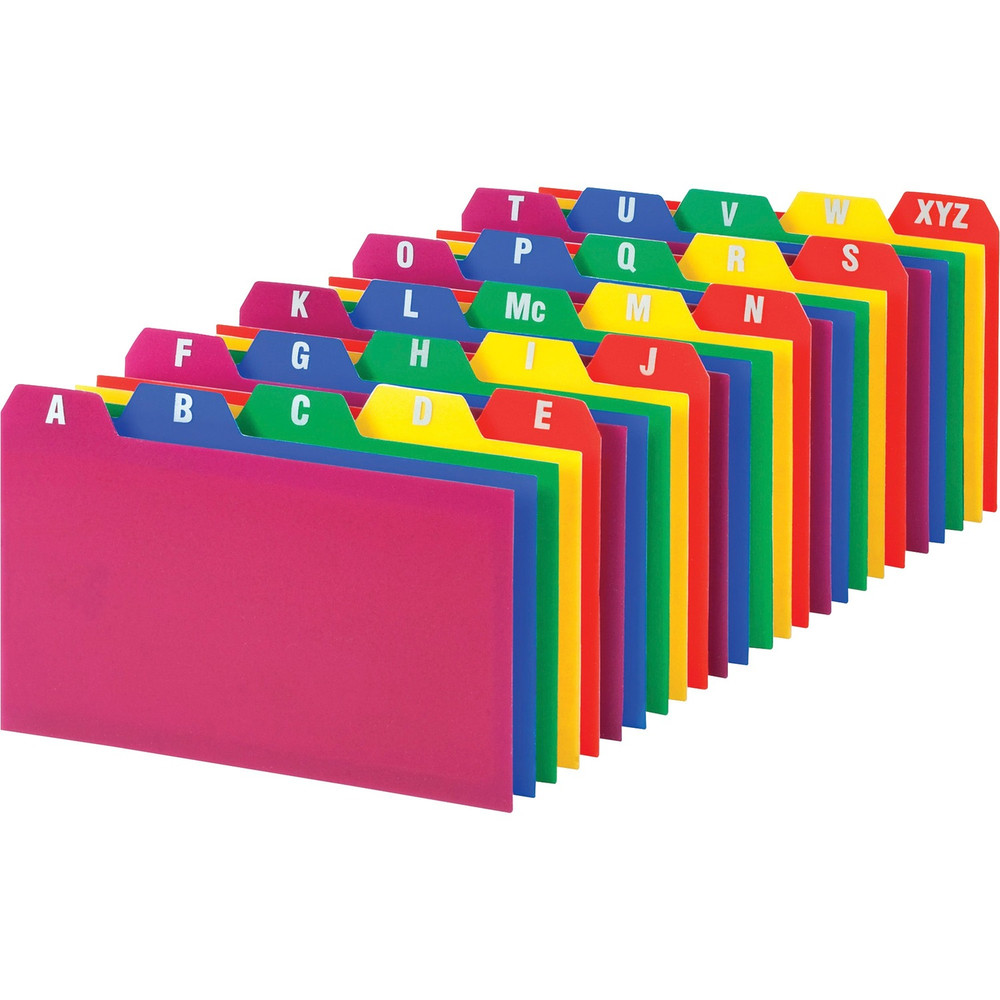 TOPS Products Oxford 73153 Oxford A-Z Poly Filing Index Cards