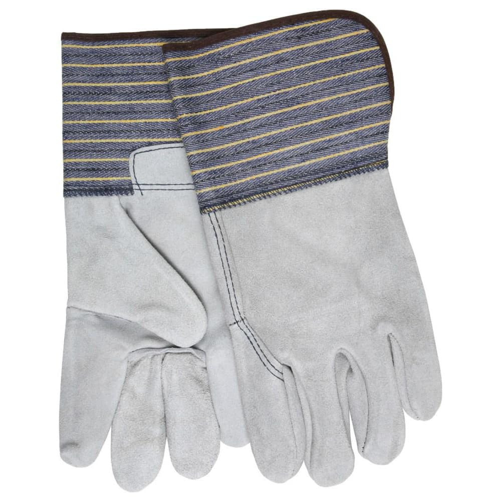 MCR Safety 1418A Gloves: Size L, Fleece-Lined, Cowhide