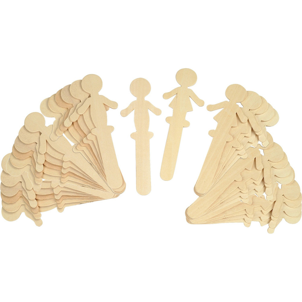 Dixon Ticonderoga Company Creativity Street 3645-02 Creativity Street People Shaped Wood Craft Sticks