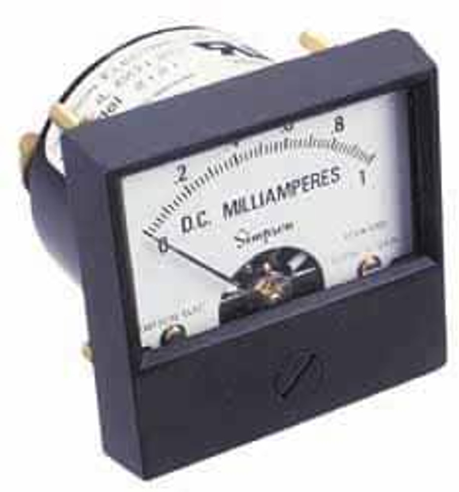 Simpson Electric 17625 Panel Meters; Panel Meter Type: Panel Meter ; Power Measurement Type: DC Voltmeter ; Panel Meter Display Type: Analog ; Maximum Input Voltage: 100 VDC ; Maximum Input DC Amperage: 100 ; Terminal Type: Screw