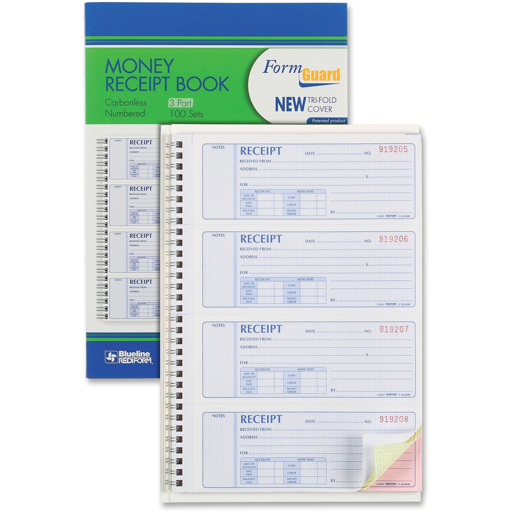 Dominion Blueline, Inc Rediform 8L808R Rediform Prestige Money Receipt Book