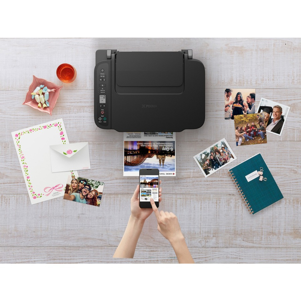 Canon, Inc Canon TS3520BK Canon PIXMA TS3520BK Wireless Inkjet Multifunction Printer - Color - Black