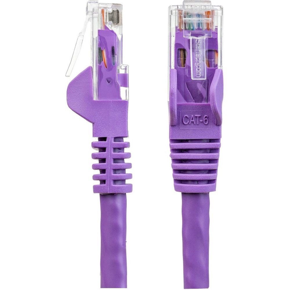 StarTech.com N6PATCH12PL StarTech.com 12ft CAT6 Ethernet Cable - Purple Snagless Gigabit - 100W PoE UTP 650MHz Category 6 Patch Cord UL Certified Wiring/TIA