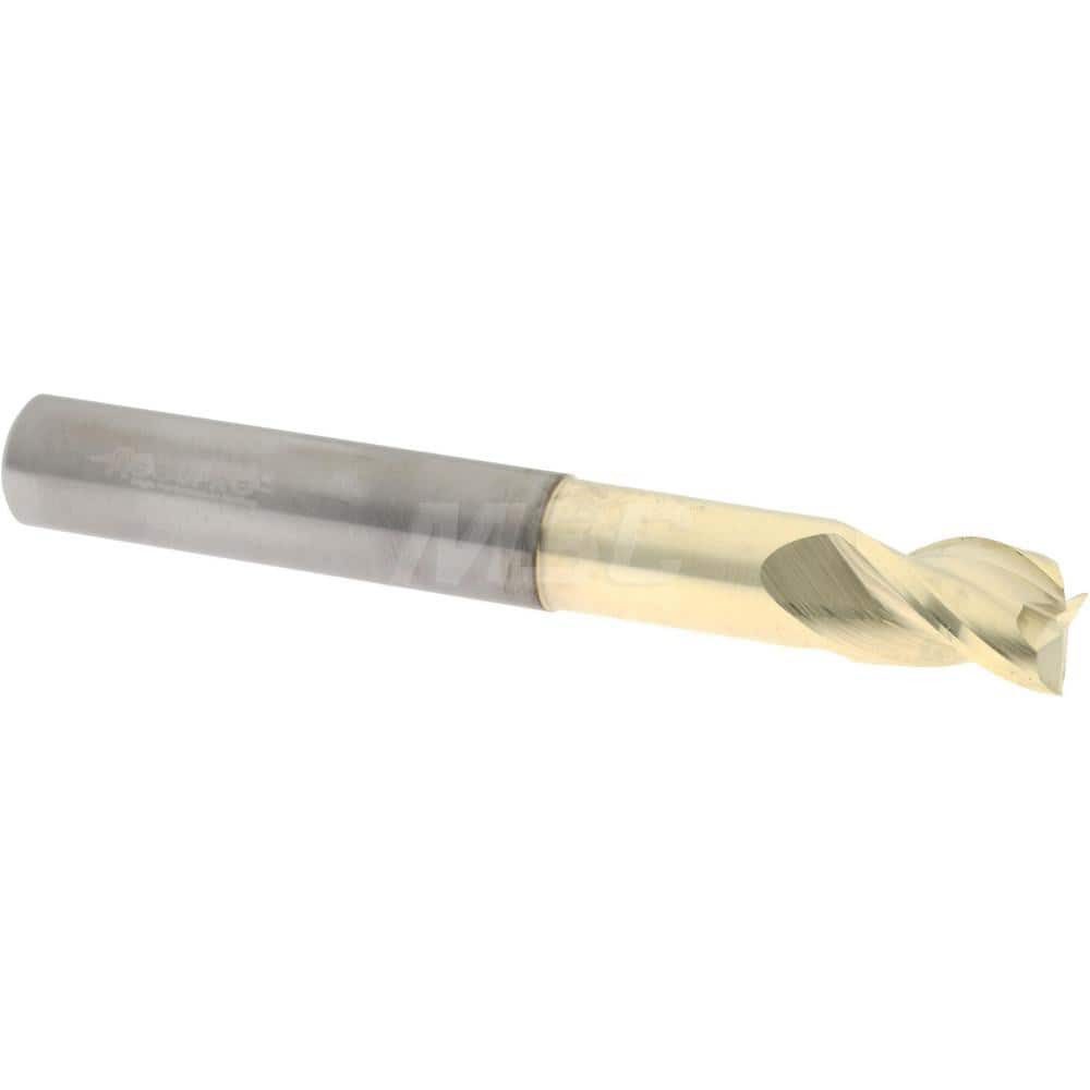 Accupro 35031207N18C5 Square End Mill: 5/16'' Dia, 7/16'' LOC, 5/16'' Shank Dia, 2-1/2'' OAL, 3 Flutes, Solid Carbide