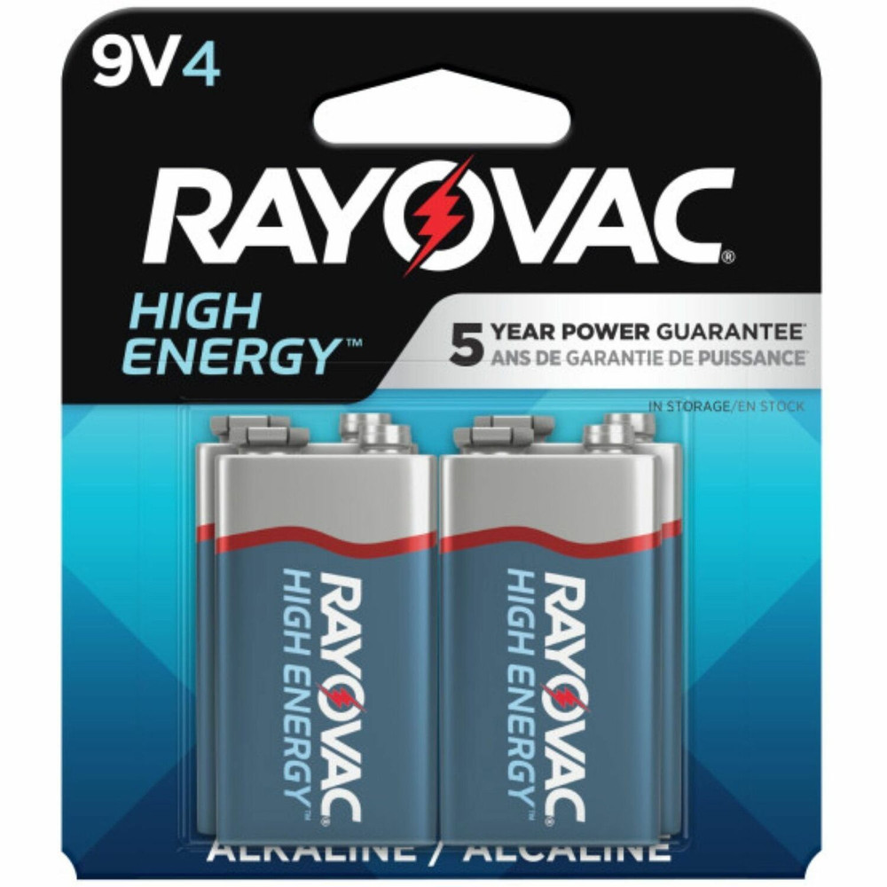 Energizer Holdings, Inc Rayovac A16044TK Rayovac High-Energy Alkaline 9-Volt Batteries