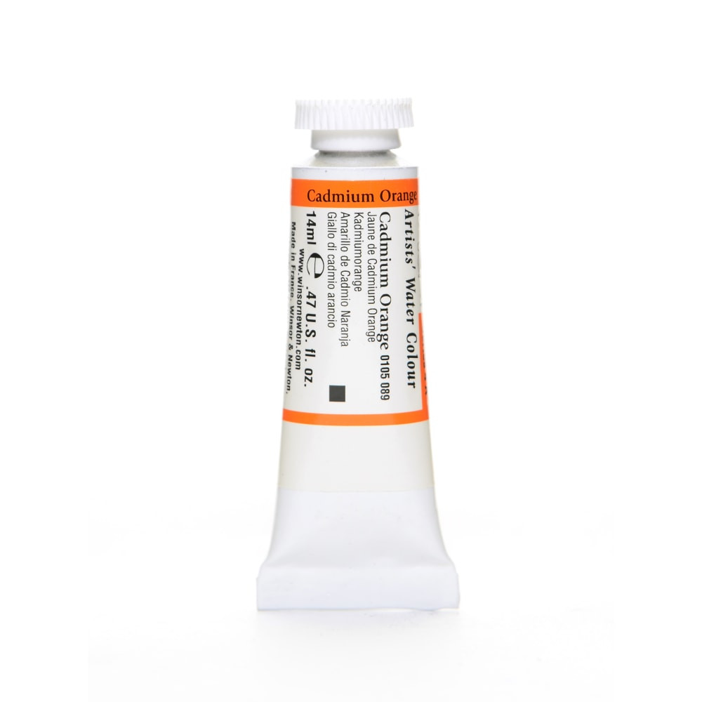 WINSOR & NEWTON 0105089  Professional Watercolors, 14 mL, Cadmium Orange, 89