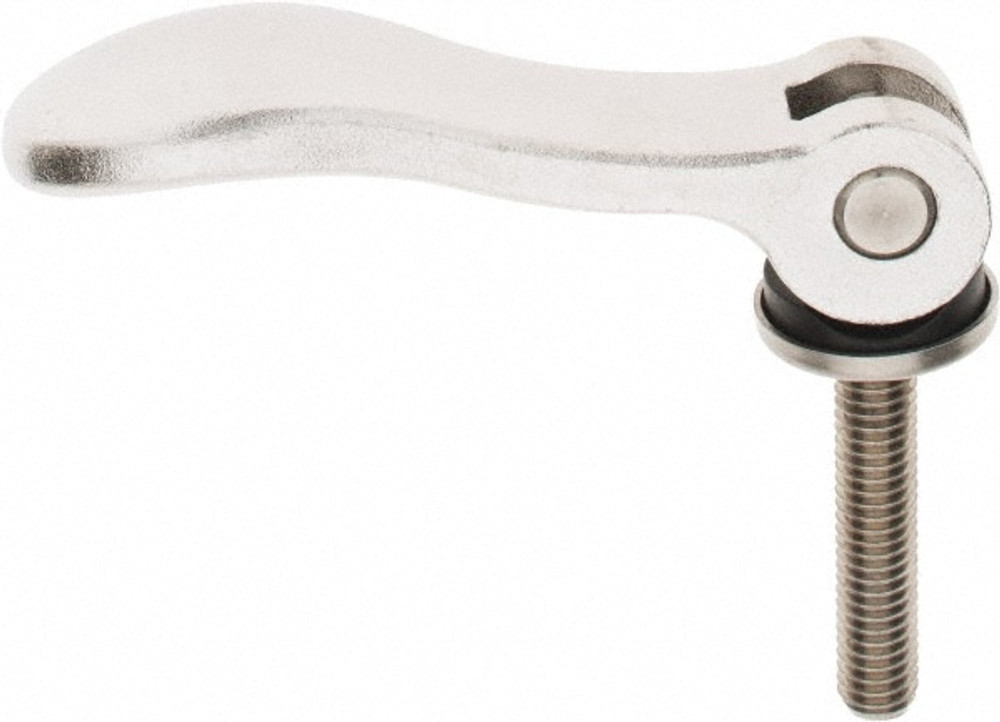 KIPP K0647.25120A4X5 Adjustable Clamping Handle: 3/8-16 Thread, 1.06" Hub Dia, Stainless Steel