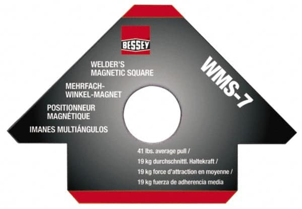 Bessey WMS-7 4-3/4" Wide x 9/16" Deep x 3-1/4" High Magnetic Welding & Fabrication Square