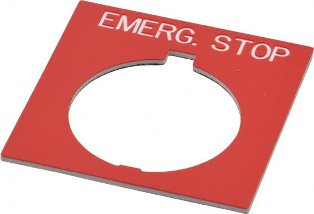 Eaton Cutler-Hammer HT8SP13 Square, Legend Plate - Emergency Stop