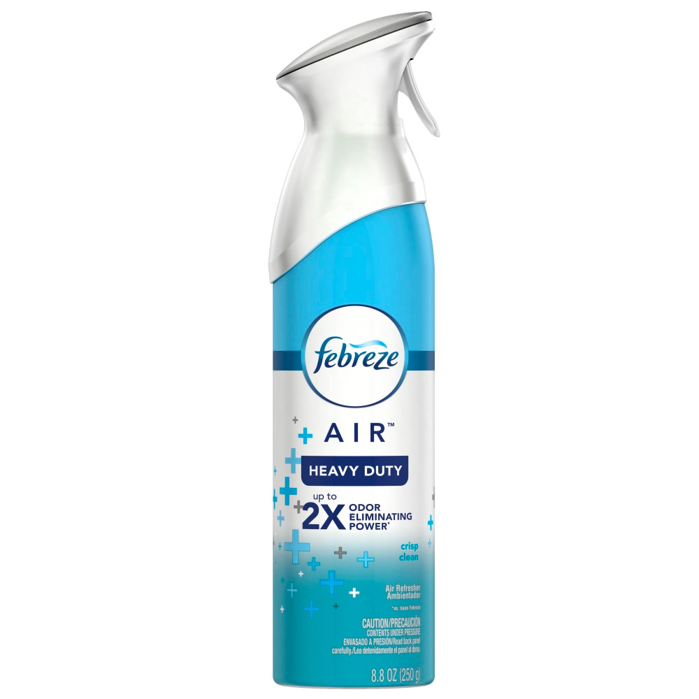 Remove any trace of pet odor, smoke, cooking smells and more with this tough air freshener. The fragrance helps your room smell fresh and clean.  Eliminates everyday household odors.  OdorClear technology neutralizes unwanted scents on the spot.  Aerosol spray can enables easy application.  Leaves behind a pleasant fragrance.