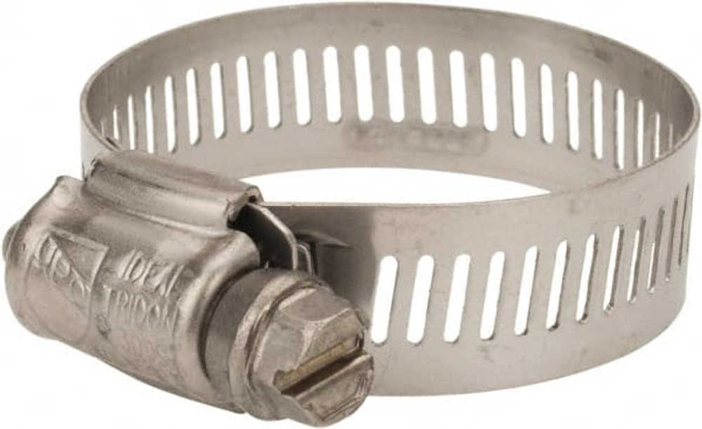 IDEAL TRIDON 6416051 Worm Gear Clamp: SAE 16, 11/16 to 1-1/2" Dia, Stainless Steel Band