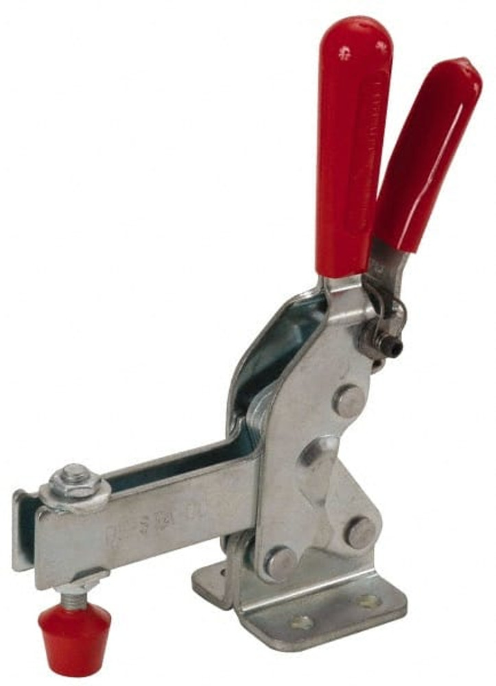 De-Sta-Co 2010-UR Manual Hold-Down Toggle Clamp: Vertical, 1,400 lb Capacity, U-Bar, Flanged Base